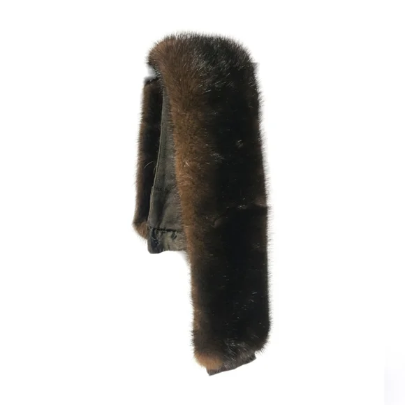 Dicker and Dicker Authentic Mink Fur Coat in Dark Brown Bev. Hills New York